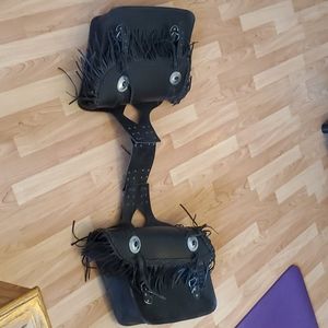 Large leather motorcycle bags